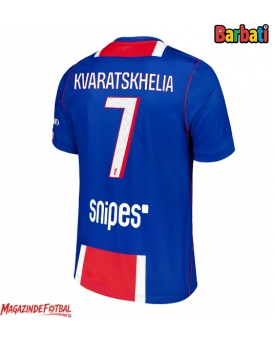 Paris Saint-Germain Khvicha Kvaratskhelia #7 Tricou Fotbal Replică 2026-27 Barbati Acasa Paris Saint-Germain Khvicha Kvaratskhelia #7 Tricou Fotbal Replică 2026-27 Barbati Acasa